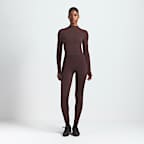 Top cropped de cuello alto para mujer NikeSKIMS Vintage Seamless