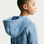 Fotbollshuvtröja Nike England Tech Fleece med hel dragkedja för ungdom (killar)