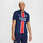 パリ サンジェルマン (PSG) 2024/25 スタジアム ホーム メンズ ナイキ Dri-FIT サッカー レプリカ ユニフォーム