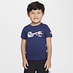 Playera Boxy Snowball infantil Nike - Azul marino medianoche