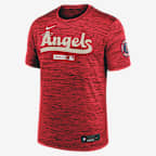 Los Angeles Angels City Connect Velocity Men's Nike Dri-FIT MLB T-Shirt - Red