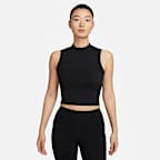 Nike One Fitted Women's Dri-FIT Mock-Neck Cropped Tank Top