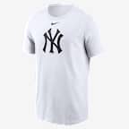 New York Yankees Fuse Large Logo Men's Nike MLB T-Shirt - White