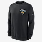 Jacksonville Jaguars Draw Block Club Men's Nike NFL Pullover Crew - Black