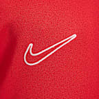 Playera de fútbol de manga corta Dri-FIT para niños talla grande Nike Academy