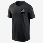 Arizona Diamondbacks 2-Hit Men's Nike MLB T-Shirt - Black