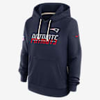 New England Patriots Sideline Standard Issue Women's Nike Dri-FIT NFL Pullover Hoodie - Navy