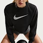 Nike Pro Women's Dri-FIT Crew-Neck French Terry Top