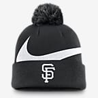 San Francisco Giants Peak Men's Nike MLB Cuffed Pom Beanie - Black