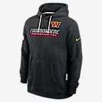 Sudadera con gorro sin cierre Nike Dri-FIT de la NFL para hombre Washington Commanders Sideline Standard Issue - Negro
