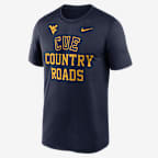 West Virginia Primetime Arch Mantra Legend Men's Nike Dri-FIT College T-Shirt - Navy