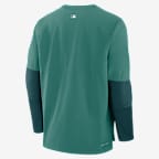 Chamarra sin cierre Nike Dri-FIT de la MLB para hombre Boston Red Sox Authentic Collection City Connect Player