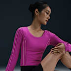 Nike One Fitted Women's Dri-FIT Long-Sleeve Cropped Top