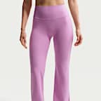 나이키 젠비 여성 하이웨이스트 플레어 노 프론트 심 레깅스