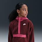 나이키 스포츠웨어 클럽 플리스 주니어 루즈 핏 쿼터집 후디