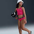 Conjunto de midkini con espalda cruzada para niña talla grande Nike Swim
