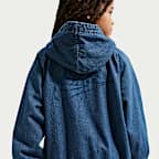 Veste ado en denim à capuche et zip Collection Nike Sportswear