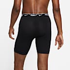 Nike Dri-FIT Essential Cotton Stretch Calzoncillos largos para hombre (paquete de 3)