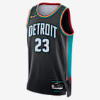 Jersey Nike de la NBA Swingman para hombre de Jaden Ivey de los Detroit Pistons City Edition - Gris aceite