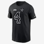 Playera Nike de la NFL para hombre Dak Prescott Dallas Cowboys Salute to Service - Negro