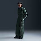 나이키 스포츠웨어 피닉스 플리스 여성 오버사이즈 하프집 크롭 스웻셔츠