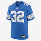 Jersey de fútbol americano Nike de la NFL Game para hombre Brian Branch Detroit Lions - Azul