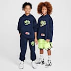 Sudadera de básquetbol con gorro sin cierre de tejido Fleece para niños talla grande Nike Culture of Basketball