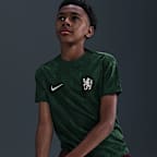 Chelsea FC Academy Pro Nike Dri-FIT mérkőzés előtti futballfelső nagyobb gyerekeknek
