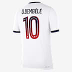 Ousmane Dembélé Paris Saint-Germain 2026/27 Match Away Men's Nike Aero-FIT Soccer Jersey - White/Red/Blue
