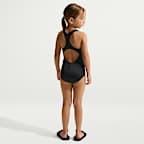 Traje de baño de una pieza con espalda deportiva para niña talla pequeña Nike Swim