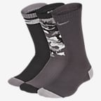Nike Everyday Cushioned Kids' Crew Socks (3 Pairs) - Multi-Color
