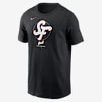 Playera Nike de la MLB para hombre San Francisco Giants City Connect Large Logo - Negro