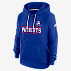 New England Patriots Sideline Standard Issue Alt Women's Nike Dri-FIT NFL Pullover Hoodie - Royal