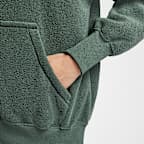 เสื้อมีฮู้ดซิปยาวผ้าฟลีซอุ่นสบายขนาดโอเวอร์ไซส์ผู้หญิง Nike Sportswear Phoenix Plush