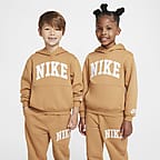 Nike Sportswear Club Little Kids' Applique Fleece Pullover Hoodie - Flax