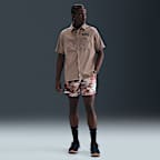 Nike Dri-FIT UV Kurzarm-Laufoberteil mit Knopfleiste (Herren)