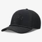 Gorra universitaria Nike ajustable para hombre Campus Prep Tonal Rope Rise Iowa - Negro