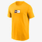 LSU Campus Logo Swoosh Men's Nike College T-Shirt - Gold