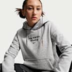 Sudadera con gorro sin cierre de lucha para niños talla grande Nike