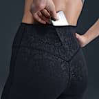 Nike Universa Women's High-Waisted 7/8 Floral Leggings with No Front Seam