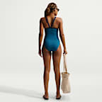 Traje de baño de una pieza con espalda en V para mujer Nike Swim