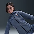 Paris Saint-Germain Tech Windrunner Women's Nike Football Fleece Full-Zip Hoodie