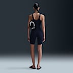 Traje de baño con piernas y cuello alto para mujer Nike Swim HydraStrong Solid