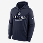 Dallas Cowboys Toss Sweep Men’s Nike Therma NFL Pullover Hoodie - Navy