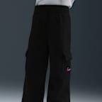 Conjunto de sudadera de cuello redondo sin cierre y pants cargo de French Terry infantil Nike