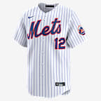 Jersey Nike Dri-FIT de la MLB Limited para hombre de los Francisco Lindor New York Mets - Blanco