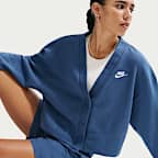 Cárdigan holgado Nike Sportswear para mujer Club Fleece