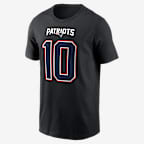 Drake Maye New England Patriots Carbon Men's Nike NFL T-Shirt - Black