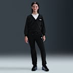 Cárdigan de manga larga de tejido Fleece para niña talla grande Nike Sportswear