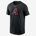 Playera Nike de la MLB para hombre Arizona Diamondbacks Fuse Large Logo - Negro